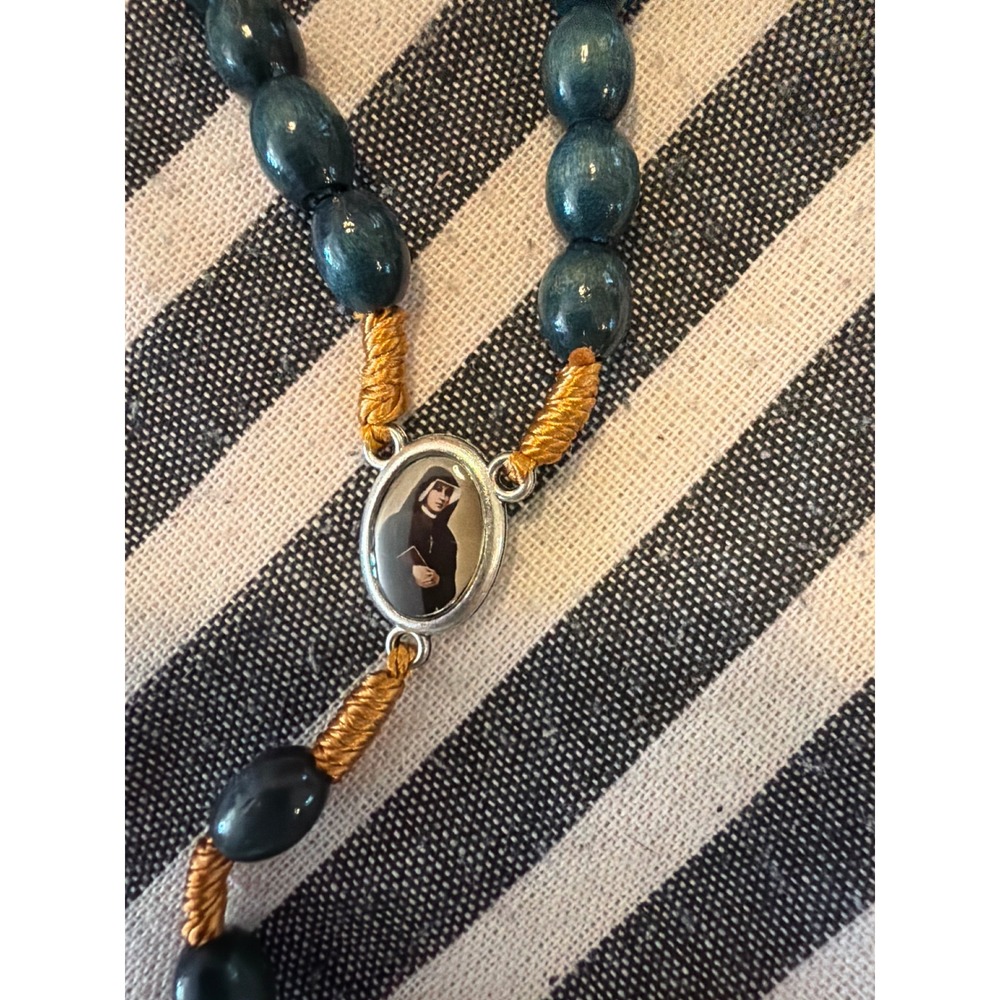 Sanctum Veritas Divine Mercy Chaplet Wood Beads St Faustina Jezu Ufam Tobie - Picture 2 of 5